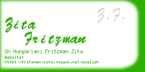 zita fritzman business card